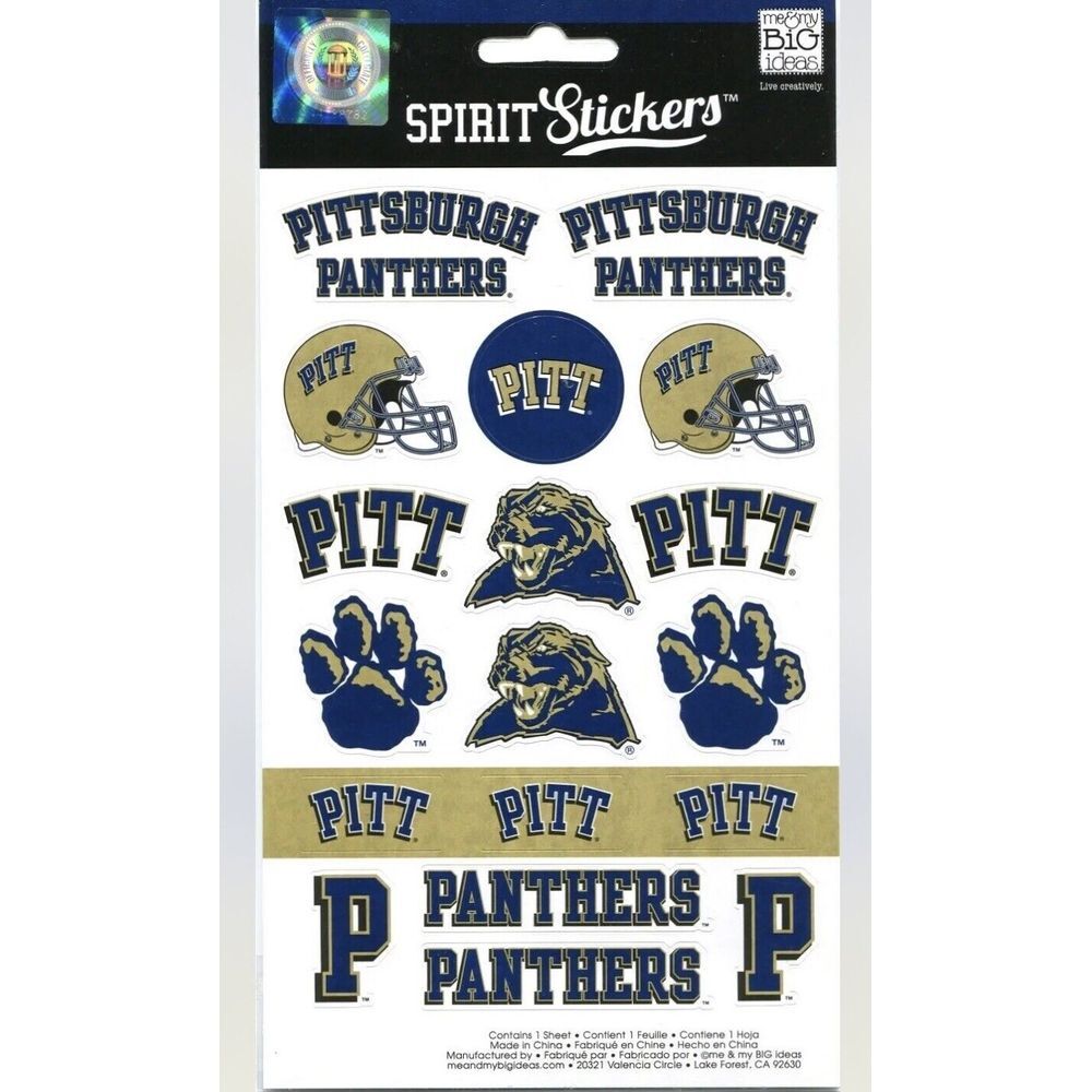 University of Pittsburgh PITT  Spirit Stickers‎ NCAA Scrapbook ME & MY BIG IDEA